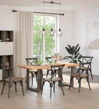 Esstisch Hellbraun 200x90x74 cm Massivholz Eiche Rechteckig