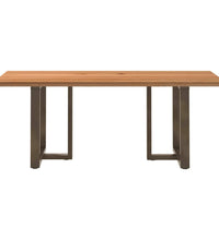 Esstisch Hellbraun 200x90x74 cm Massivholz Eiche Rechteckig