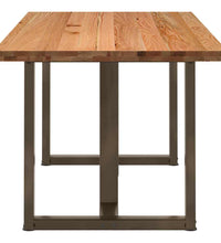 Esstisch Hellbraun 200x90x74 cm Massivholz Eiche Rechteckig