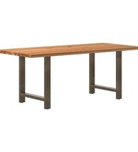 Esstisch Hellbraun 200x90x74 cm Massivholz Eiche Rechteckig