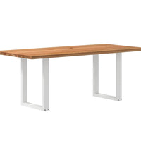 Esstisch Hellbraun 200x90x74 cm Massivholz Eiche Rechteckig