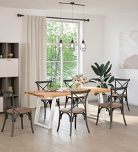 Esstisch Hellbraun 200x90x74 cm Massivholz Eiche Rechteckig