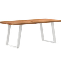 Esstisch Hellbraun 200x90x74 cm Massivholz Eiche Rechteckig