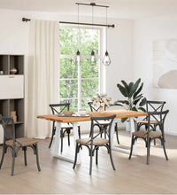 Esstisch Hellbraun 200x90x74 cm Massivholz Eiche Rechteckig