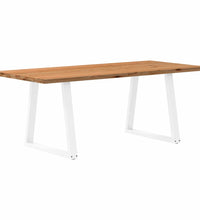 Esstisch Hellbraun 200x90x74 cm Massivholz Eiche Rechteckig