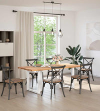 Esstisch Hellbraun 200x90x74 cm Massivholz Eiche Rechteckig