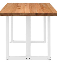 Esstisch Hellbraun 200x90x74 cm Massivholz Eiche Rechteckig