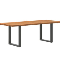 Esstisch Hellbraun 220x90x74 cm Massivholz Eiche Rechteckig