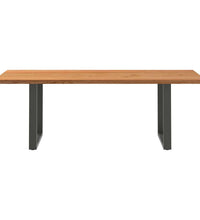 Esstisch Hellbraun 220x90x74 cm Massivholz Eiche Rechteckig