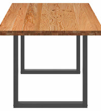 Esstisch Hellbraun 220x90x74 cm Massivholz Eiche Rechteckig