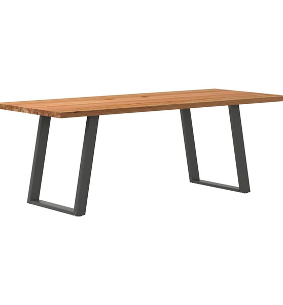 Esstisch Hellbraun 220x90x74 cm Massivholz Eiche Rechteckig