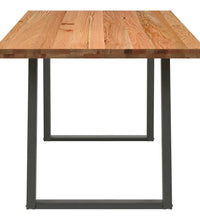 Esstisch Hellbraun 220x90x74 cm Massivholz Eiche Rechteckig