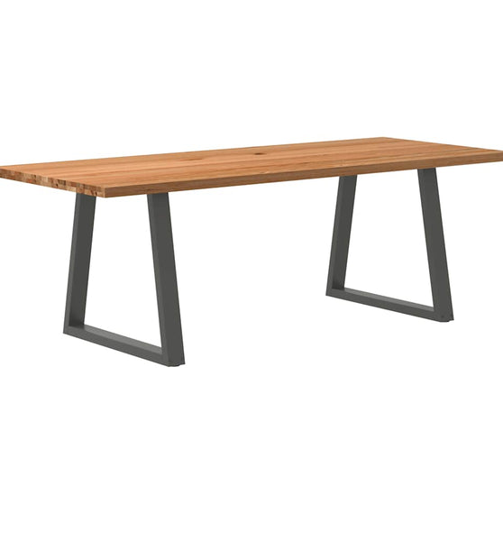 Esstisch Hellbraun 220x90x74 cm Massivholz Eiche Rechteckig