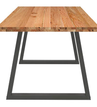 Esstisch Hellbraun 220x90x74 cm Massivholz Eiche Rechteckig