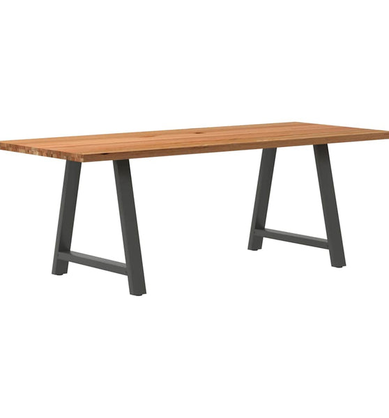 Esstisch Hellbraun 220x90x74 cm Massivholz Eiche Rechteckig