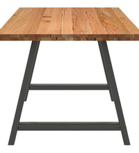 Esstisch Hellbraun 220x90x74 cm Massivholz Eiche Rechteckig