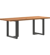 Esstisch Hellbraun 220x90x74 cm Massivholz Eiche Rechteckig