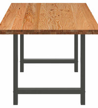 Esstisch Hellbraun 220x90x74 cm Massivholz Eiche Rechteckig