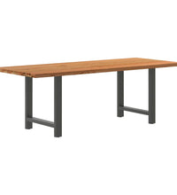 Esstisch Hellbraun 220x90x74 cm Massivholz Eiche Rechteckig