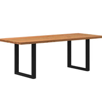 Esstisch Hellbraun 220x90x74 cm Massivholz Eiche Rechteckig