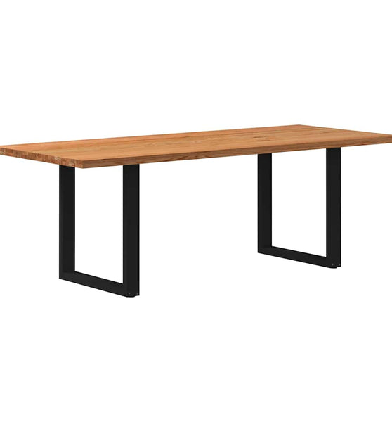 Esstisch Hellbraun 220x90x74 cm Massivholz Eiche Rechteckig