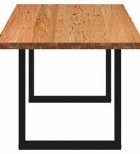 Esstisch Hellbraun 220x90x74 cm Massivholz Eiche Rechteckig