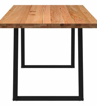 Esstisch Hellbraun 220x90x74 cm Massivholz Eiche Rechteckig