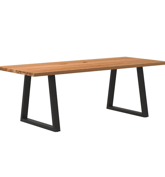 Esstisch Hellbraun 220x90x74 cm Massivholz Eiche Rechteckig