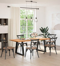 Esstisch Hellbraun 220x90x74 cm Massivholz Eiche Rechteckig