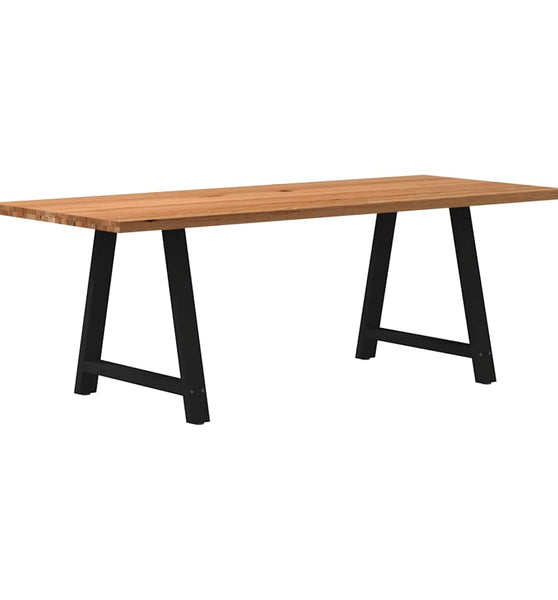 Esstisch Hellbraun 220x90x74 cm Massivholz Eiche Rechteckig