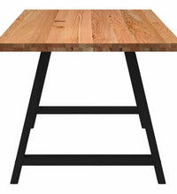 Esstisch Hellbraun 220x90x74 cm Massivholz Eiche Rechteckig