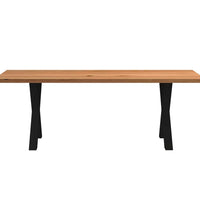 Esstisch Hellbraun 220x90x74 cm Massivholz Eiche Rechteckig