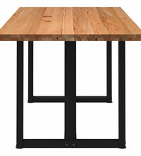 Esstisch Hellbraun 220x90x74 cm Massivholz Eiche Rechteckig