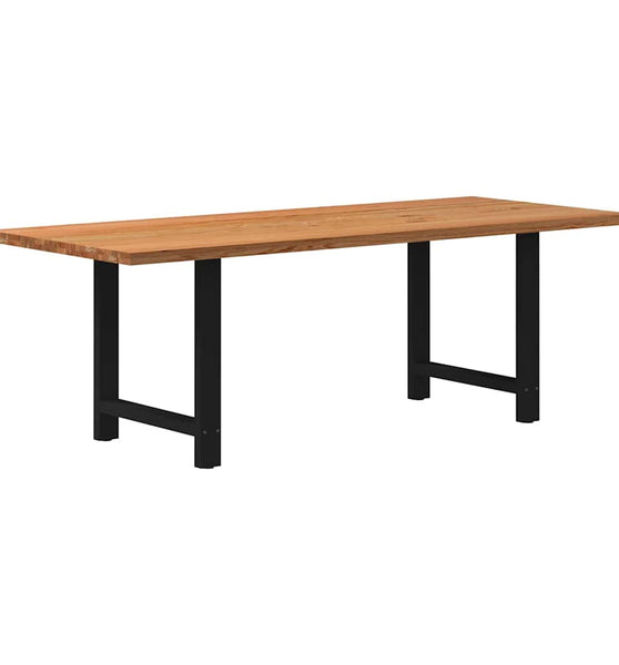 Esstisch Hellbraun 220x90x74 cm Massivholz Eiche Rechteckig