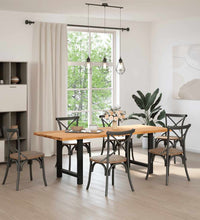 Esstisch Hellbraun 220x90x74 cm Massivholz Eiche Rechteckig