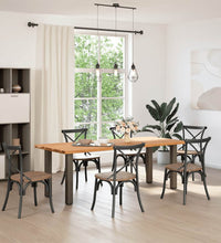 Esstisch Hellbraun 220x90x74 cm Massivholz Eiche Rechteckig