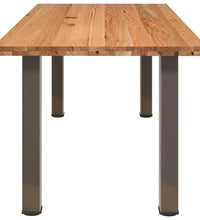 Esstisch Hellbraun 220x90x74 cm Massivholz Eiche Rechteckig