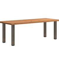 Esstisch Hellbraun 220x90x74 cm Massivholz Eiche Rechteckig