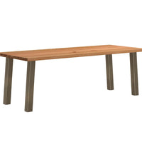 Esstisch Hellbraun 220x90x74 cm Massivholz Eiche Rechteckig