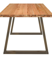 Esstisch Hellbraun 220x90x74 cm Massivholz Eiche Rechteckig