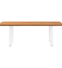 Esstisch Hellbraun 220x90x74 cm Massivholz Eiche Rechteckig