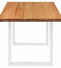 Esstisch Hellbraun 220x90x74 cm Massivholz Eiche Rechteckig