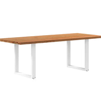 Esstisch Hellbraun 220x90x74 cm Massivholz Eiche Rechteckig