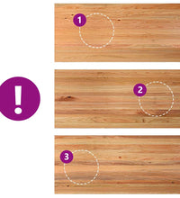 Esstisch Hellbraun 220x90x74 cm Massivholz Eiche Rechteckig