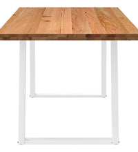 Esstisch Hellbraun 220x90x74 cm Massivholz Eiche Rechteckig