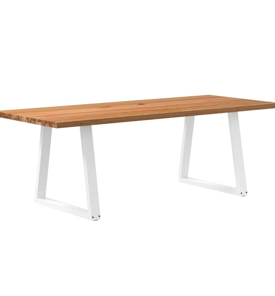 Esstisch Hellbraun 220x90x74 cm Massivholz Eiche Rechteckig