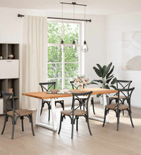 Esstisch Hellbraun 220x90x74 cm Massivholz Eiche Rechteckig