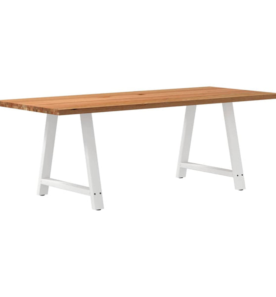 Esstisch Hellbraun 220x90x74 cm Massivholz Eiche Rechteckig