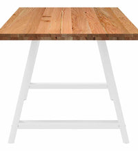 Esstisch Hellbraun 220x90x74 cm Massivholz Eiche Rechteckig