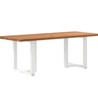 Esstisch Hellbraun 220x90x74 cm Massivholz Eiche Rechteckig